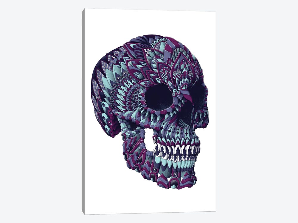 Ornate Skull In Color III by Bioworkz 1-piece Canvas Art