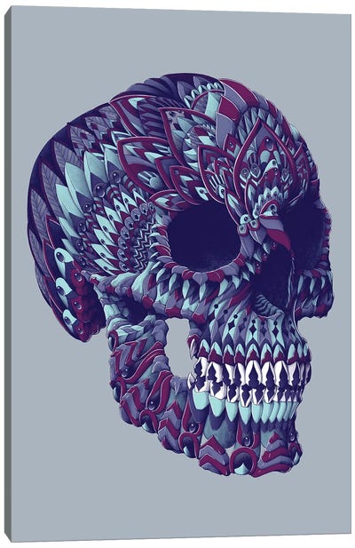 Ornate Skull In Color IV Canvas Art Print - Bioworkz