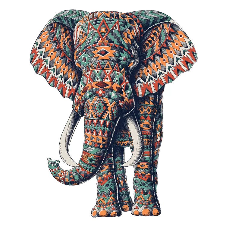 Ornate Tribal Elephant In Color I