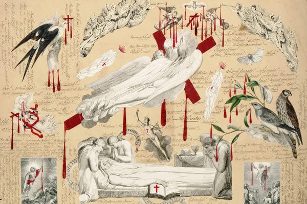 Sculptures & Statues: Blood Collage I by John Bingley Garland