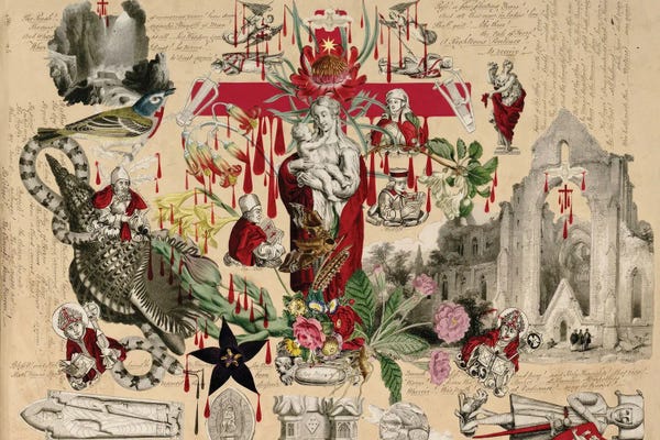John Bingley Garland: Blood Collage XXI by John Bingley Garland