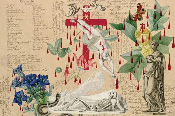 John Bingley Garland: Blood Collage XXVI by John Bingley Garland