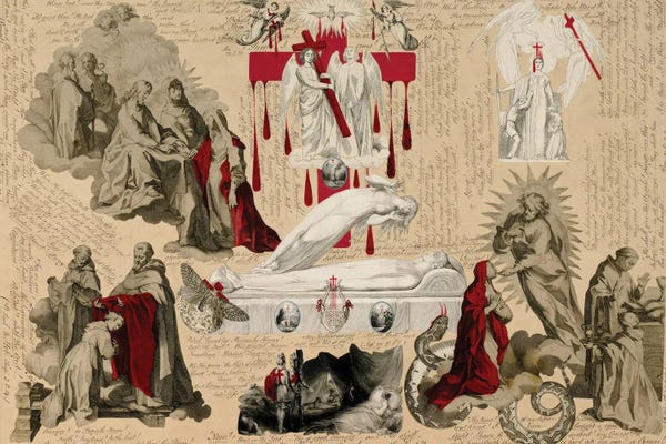 John Bingley Garland: Blood Collage XXX by John Bingley Garland
