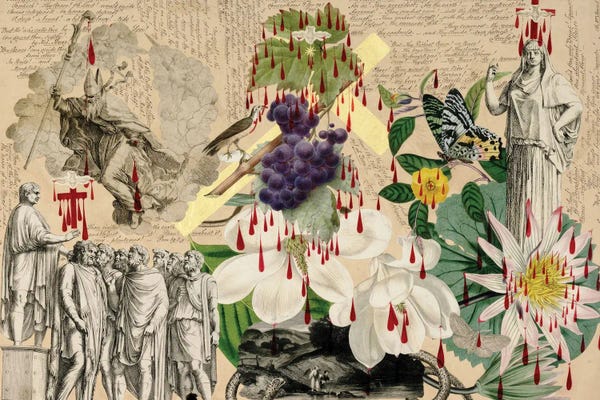 John Bingley Garland: Blood Collage XLIII by John Bingley Garland