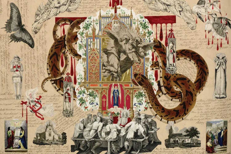 Blood Collage VIII by John Bingley Garland wall art