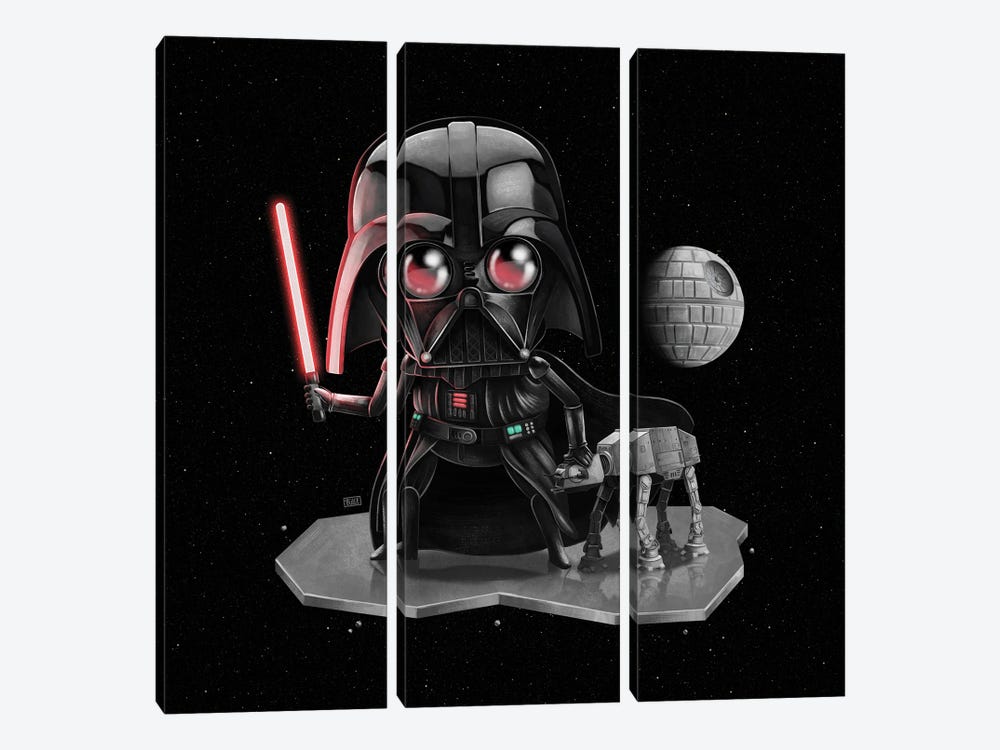 Lil' Darth Vader - Star Wars by Gülce Baycık 3-piece Canvas Art