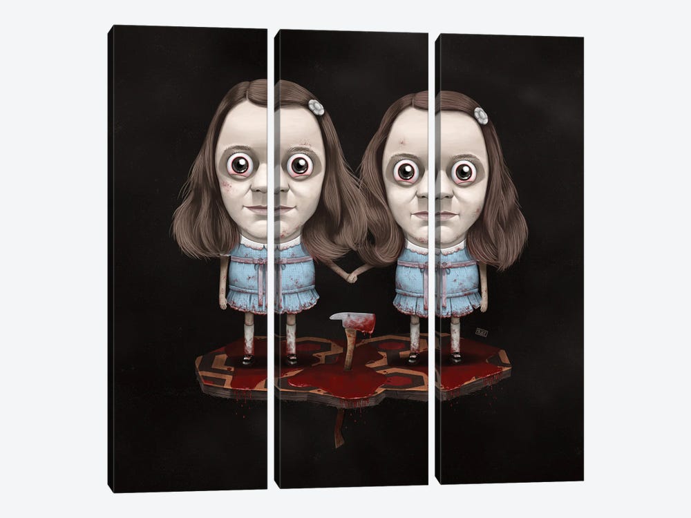 Lil' Grady Twins - The Shining by Gülce Baycık 3-piece Canvas Print