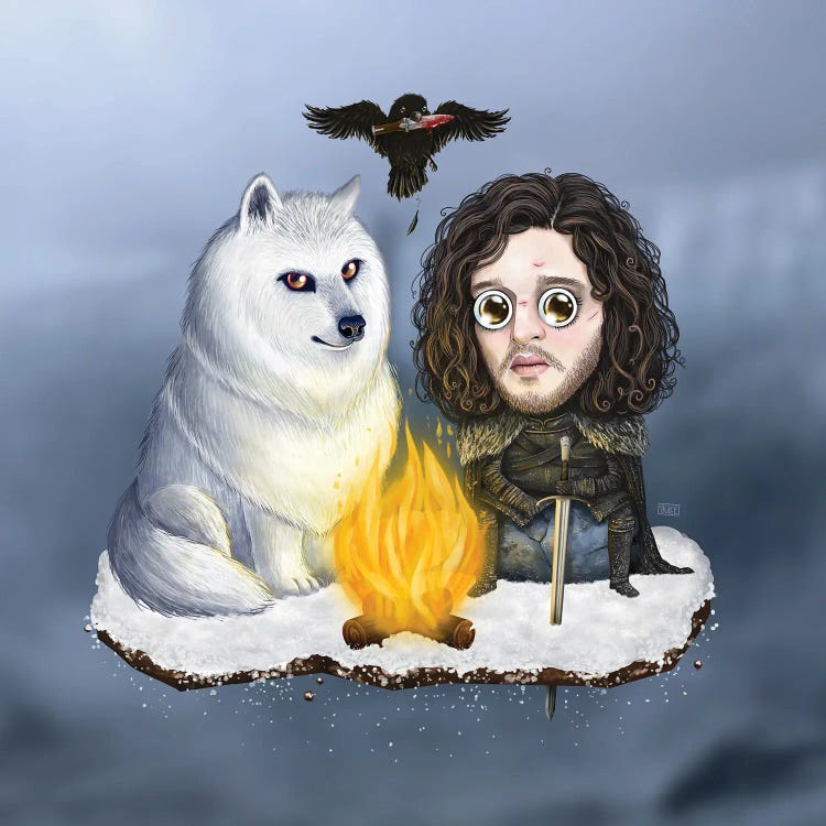 Lil' Jon Snow - Game Of Thrones by Gülce Baycık wall art