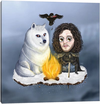 Lil' Jon Snow - Game Of Thrones Canvas Art Print - Gülce Baycık
