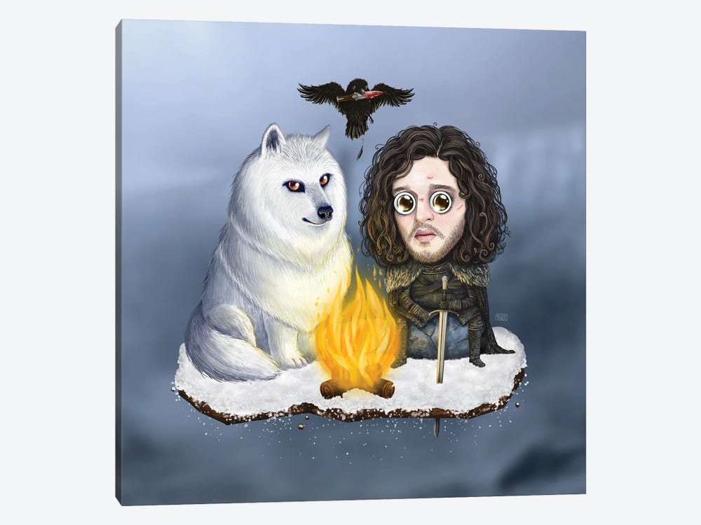 Lil' Jon Snow - Game Of Thrones by Gülce Baycık 1-piece Canvas Print