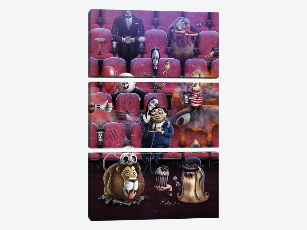 Addams Family by Gülce Baycık 3-piece Canvas Wall Art