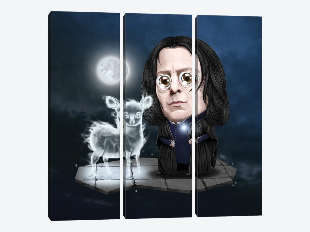 Lil' Snape - Harry Potter by Gülce Baycık 3-piece Canvas Artwork