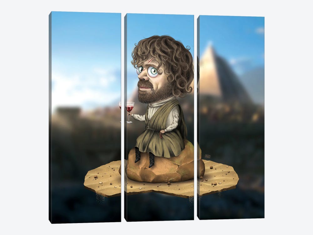 Lil' Tyrion - Game Of Thrones by Gülce Baycık 3-piece Canvas Print