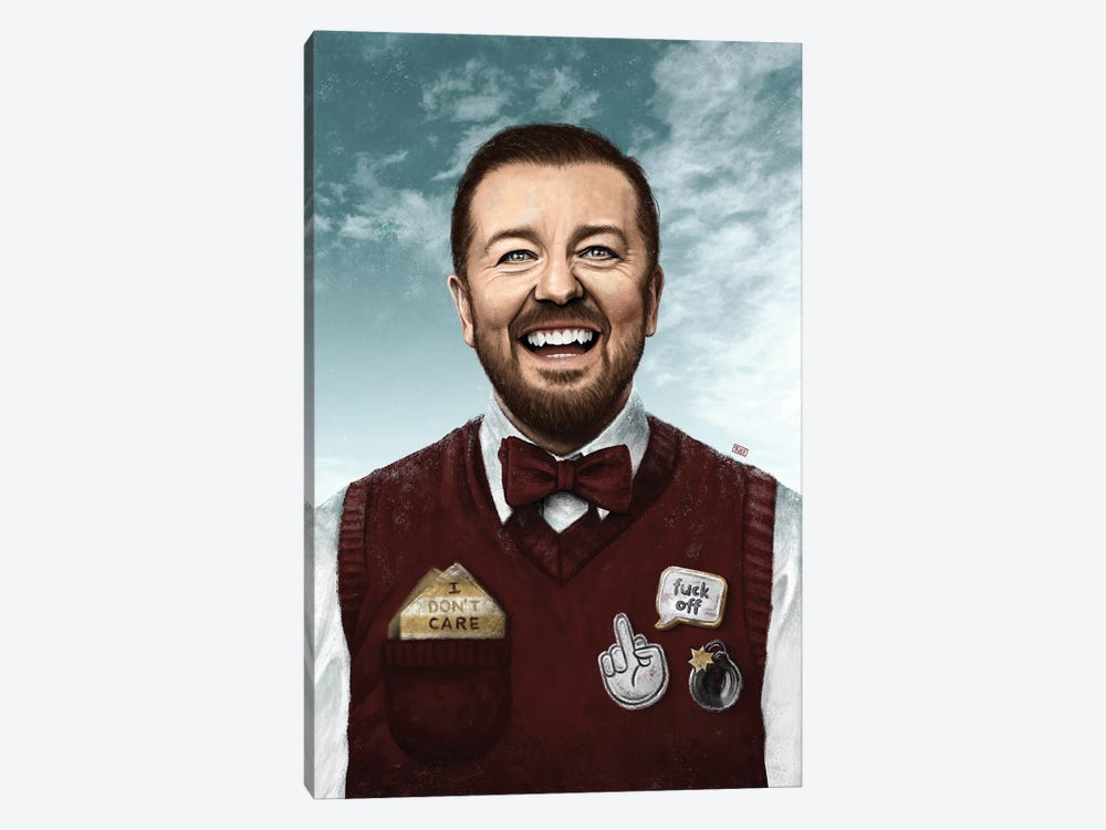 Ricky Gervais by Gülce Baycık 1-piece Art Print