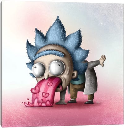 Tiny Rick - Rick & Morty Canvas Art Print - Rick Sanchez
