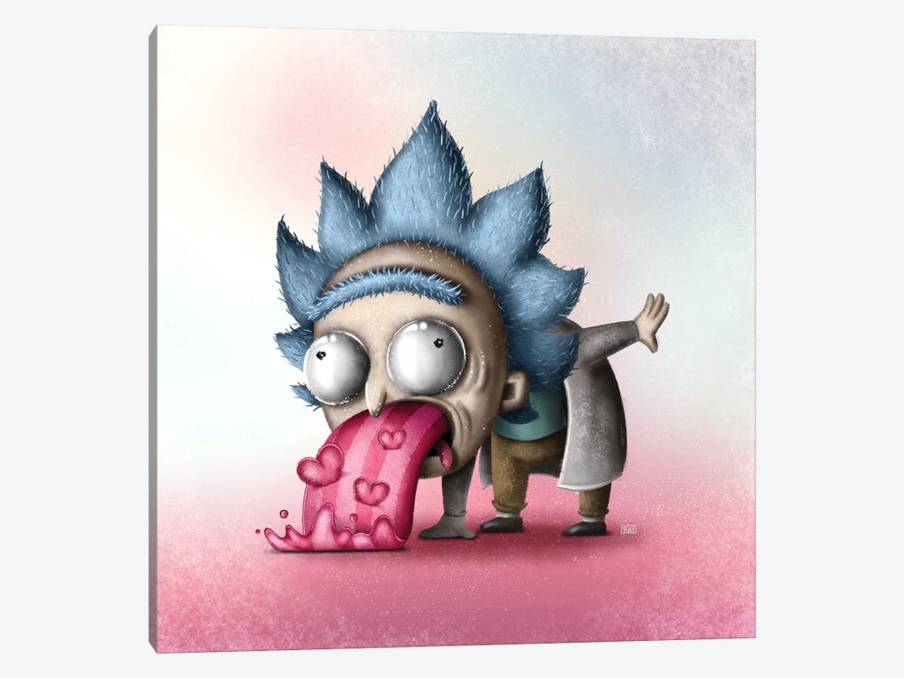 Tiny Rick - Rick & Morty by Gülce Baycık 1-piece Canvas Art Print