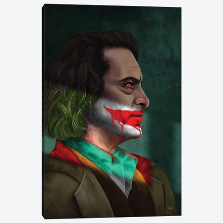 Joker Portrait Canvas Print #BYK4} by Gülce Baycık Canvas Print