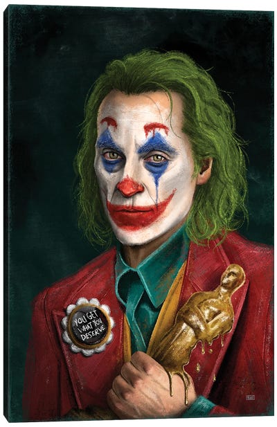 Joker You Get What You Deserve Canvas Art Print - Gülce Baycık