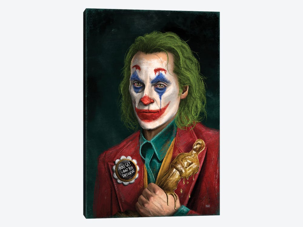 Joker You Get What You Deserve by Gülce Baycık 1-piece Canvas Artwork
