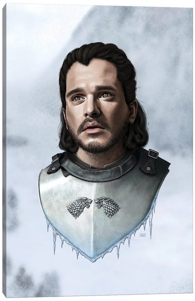 Jon Snow - Game Of Thrones Canvas Art Print - Gülce Baycık