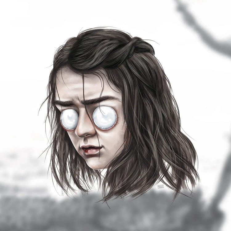 Lil' Arya - Game Of Thrones by Gülce Baycık wall art