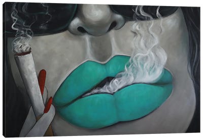 Lips Canvas Art Print - Ta Byrne