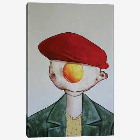 Egg Boy In Red Hat Canvas Print #BYN24} by Ta Byrne Art Print