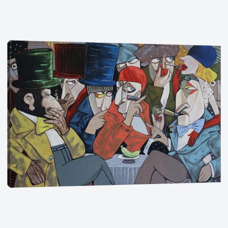 Conspirators In Negotiations Canvas Print #BYN29} by Ta Byrne Canvas Artwork