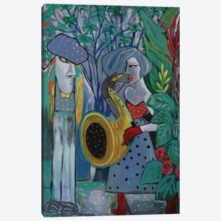 Jazz In The Garden Canvas Print #BYN55} by Ta Byrne Canvas Wall Art