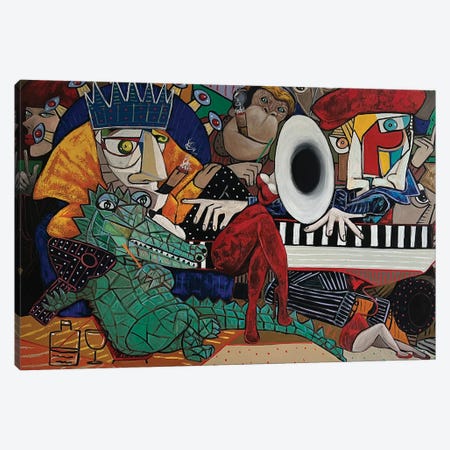 King Of Jazz Canvas Print #BYN61} by Ta Byrne Canvas Wall Art
