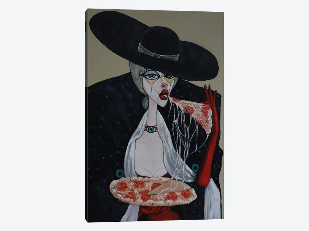 Queen Of Pizza by Ta Byrne 1-piece Art Print