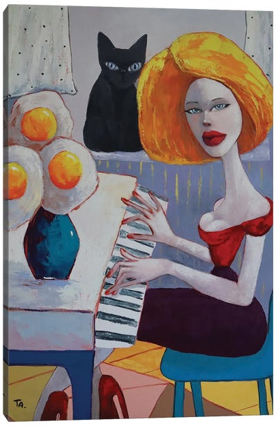Pianist Canvas Art Print - Ta Byrne