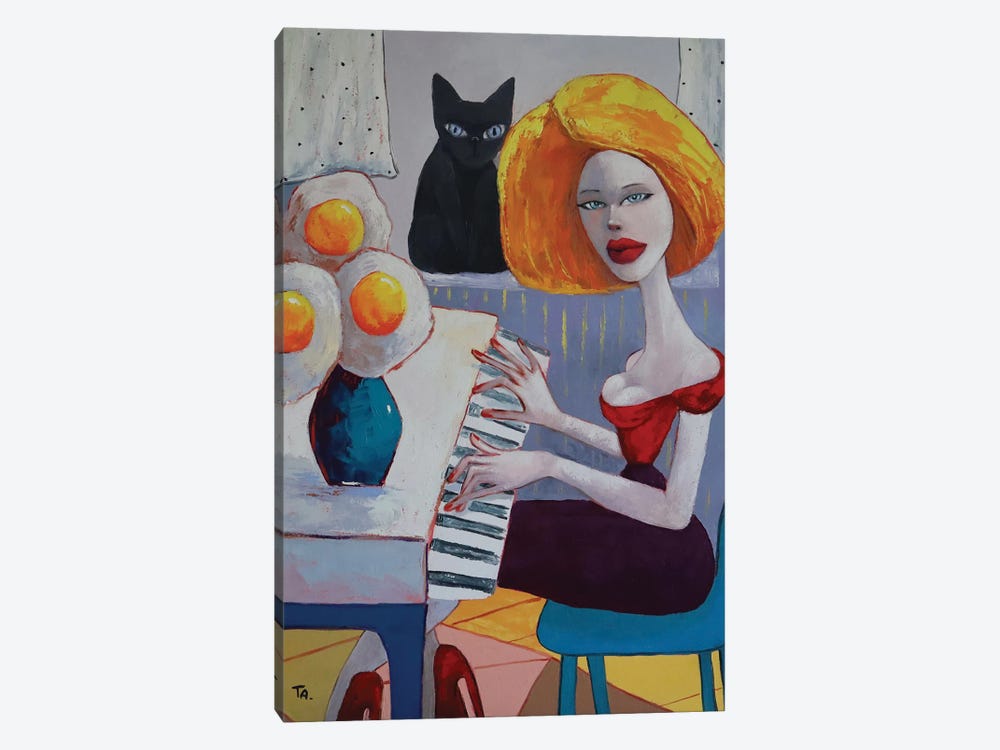 Pianist by Ta Byrne 1-piece Canvas Art Print
