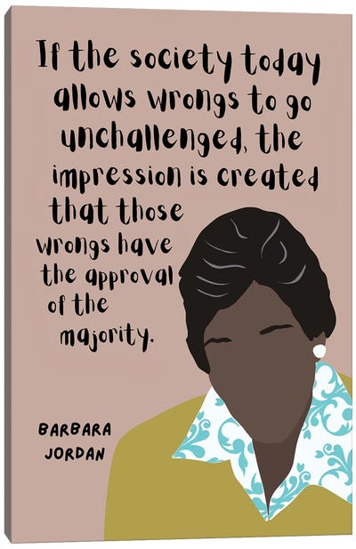 Barbara Jordan Quote Canvas Art Print - Black Lives Matter Art