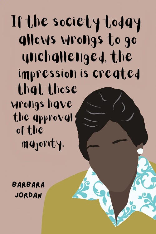 Barbara Jordan Quote by BrainyPrintables wall art