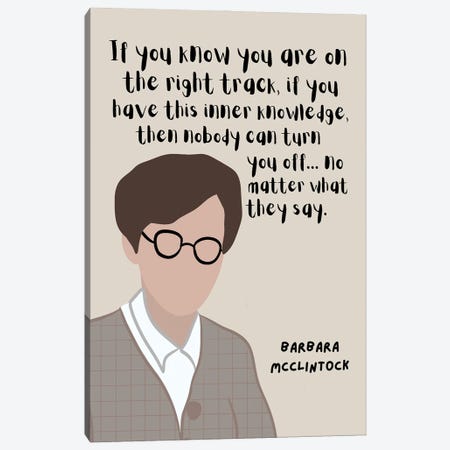 Barbara McClintock Quote Canvas Print #BYP15} by BrainyPrintables Canvas Art