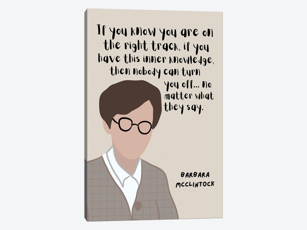 Barbara McClintock Quote by BrainyPrintables 1-piece Canvas Artwork