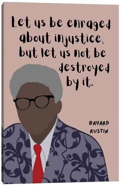 Bayard Rustin Quote Canvas Art Print
