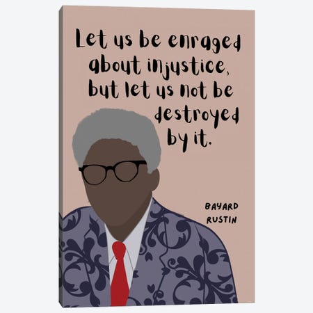 Bayard Rustin Quote Canvas Print #BYP16} by BrainyPrintables Canvas Art