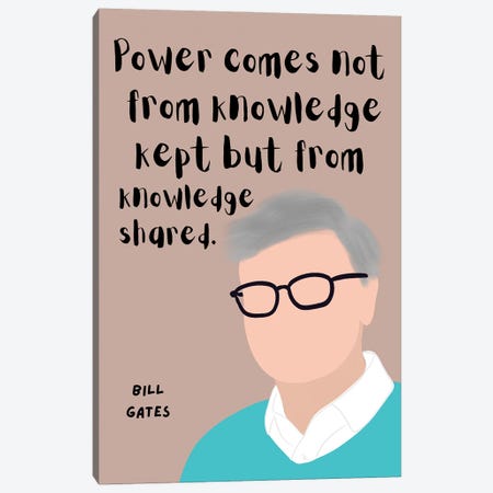 Bill Gates Quote Canvas Print #BYP17} by BrainyPrintables Canvas Wall Art