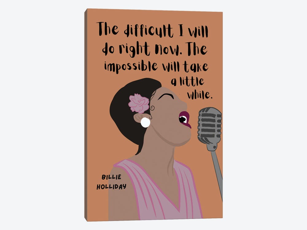 Billie Holliday Quote by BrainyPrintables 1-piece Art Print