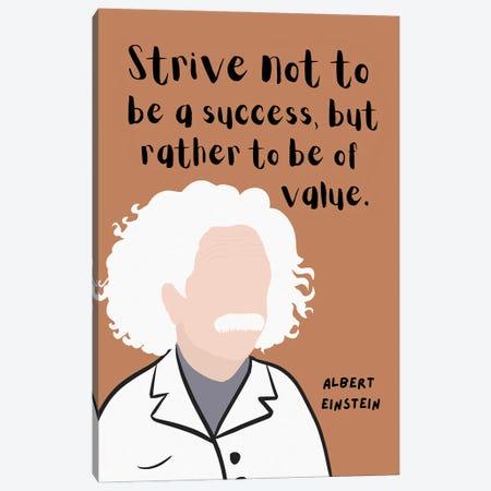 Albert Einstein Quote Canvas Print #BYP1} by BrainyPrintables Canvas Art