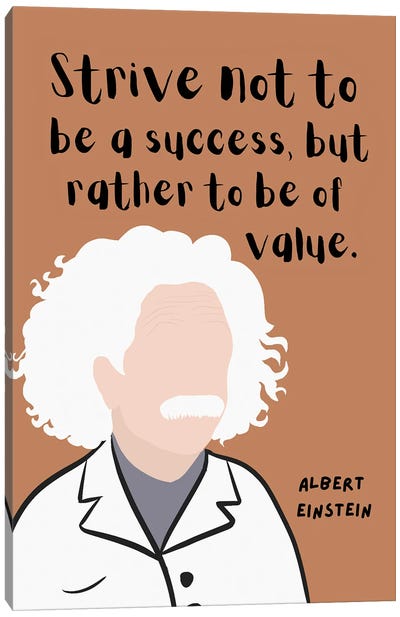 Albert Einstein Quote Canvas Art Print - Albert Einstein