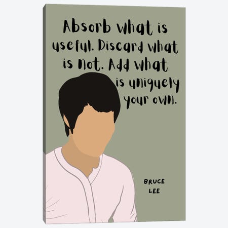 Bruce Lee Quote Canvas Print #BYP20} by BrainyPrintables Canvas Art