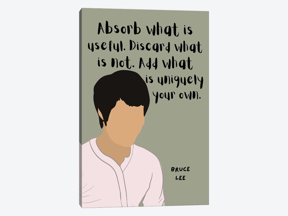 Bruce Lee Quote by BrainyPrintables 1-piece Canvas Art