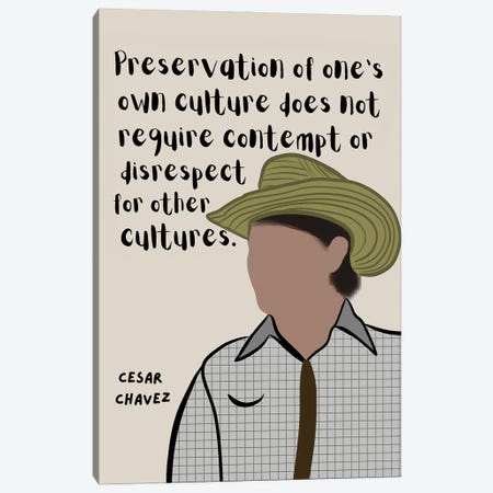 Cesar Chavez Quote Canvas Print #BYP21} by BrainyPrintables Canvas Artwork