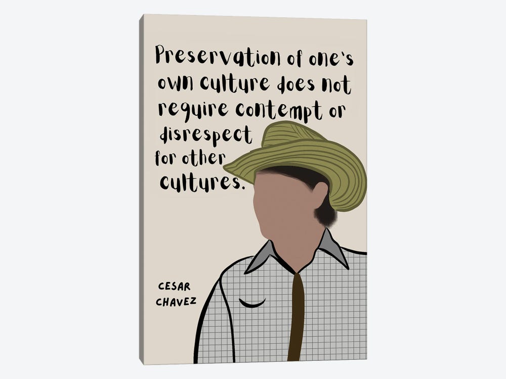 Cesar Chavez Quote by BrainyPrintables 1-piece Art Print