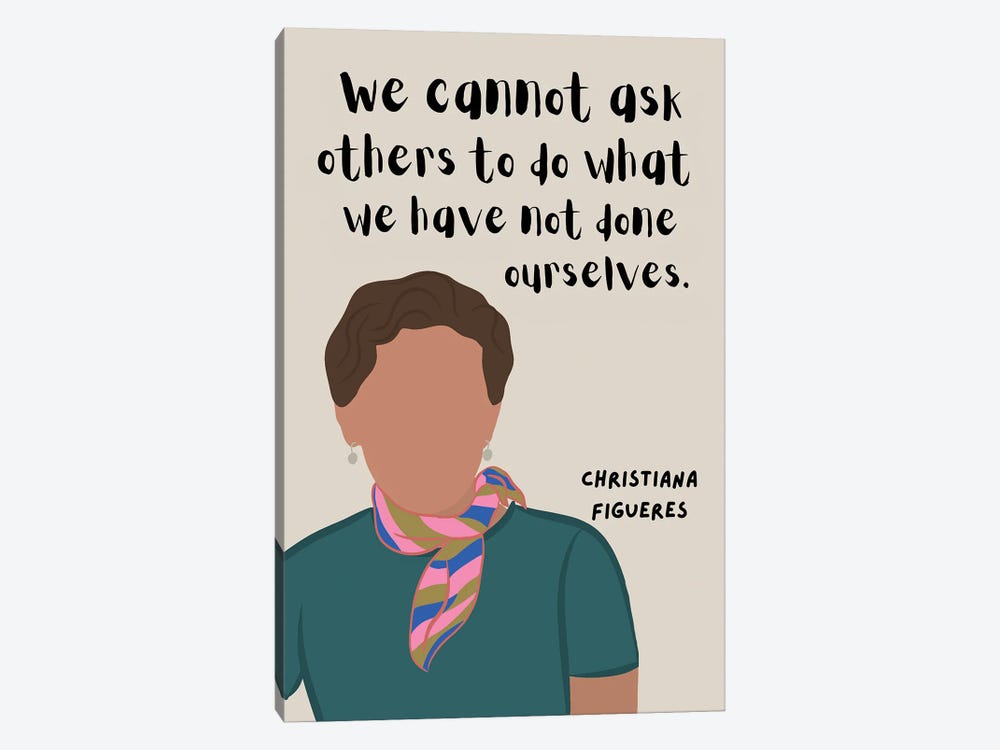Christiana Figueres Quote by BrainyPrintables 1-piece Canvas Wall Art