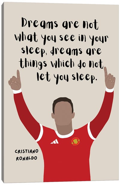 Ronaldo Quote Canvas Art Print - Cristiano Ronaldo