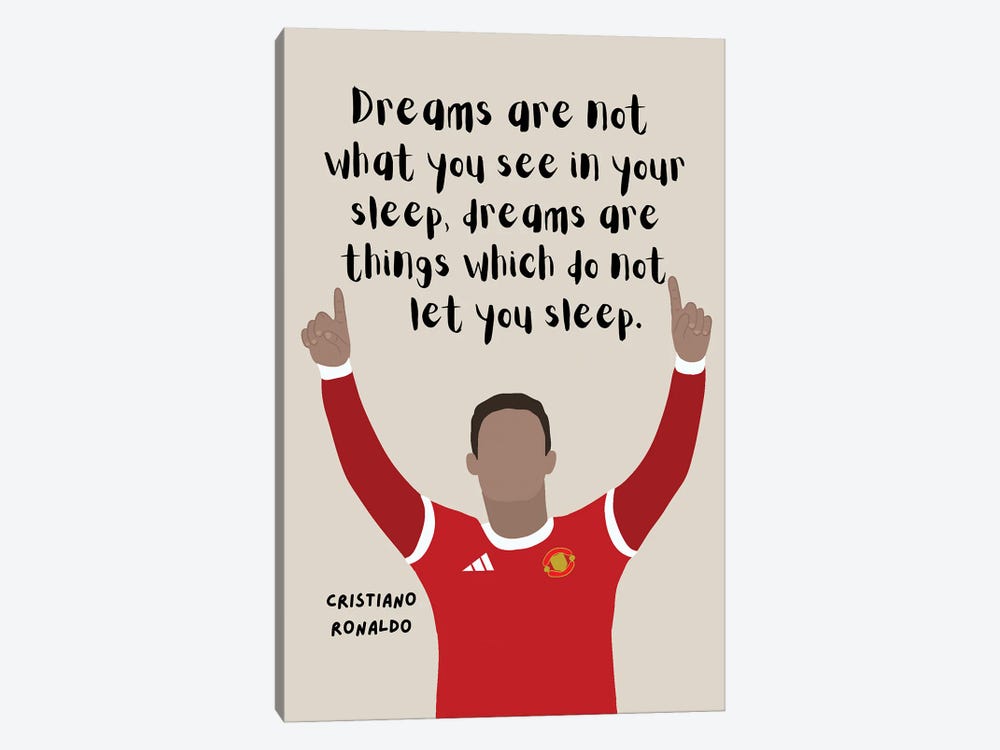 Ronaldo Quote by BrainyPrintables 1-piece Canvas Print